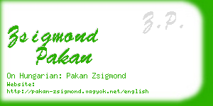 zsigmond pakan business card